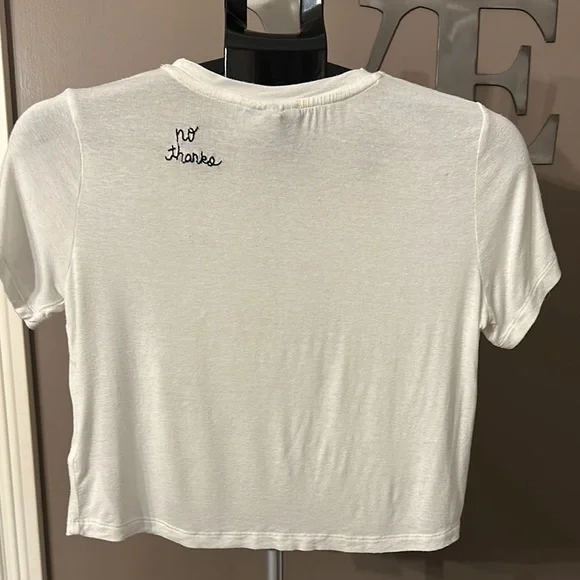 Topshop White Fun Embroidered Crop Top Resort Cruise Wear Vacation - Picture 3 of 11